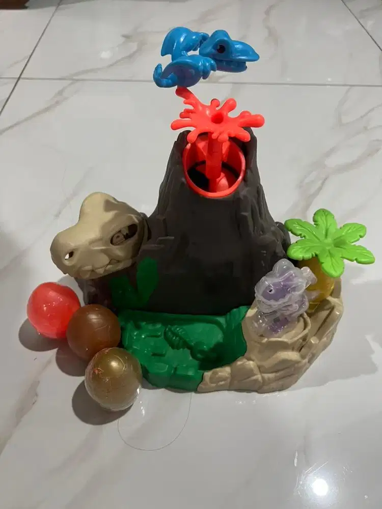 Playdoh slime dino lava mountain mainan anak