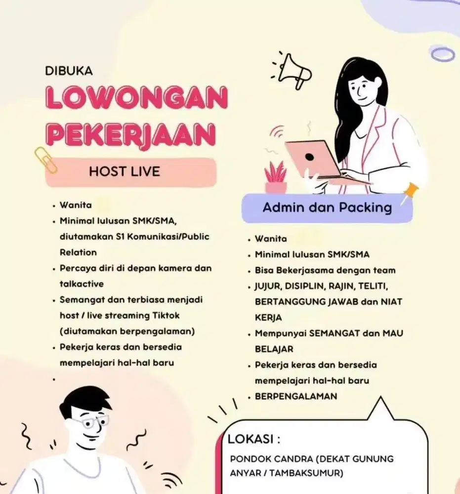 LOWONGAN KERJA ONLINE SHOP