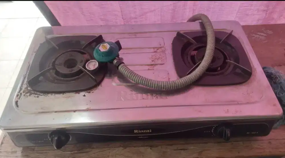 Kompor Rinai 2 Tungku Fullset Sepaket Dengan Regulator
