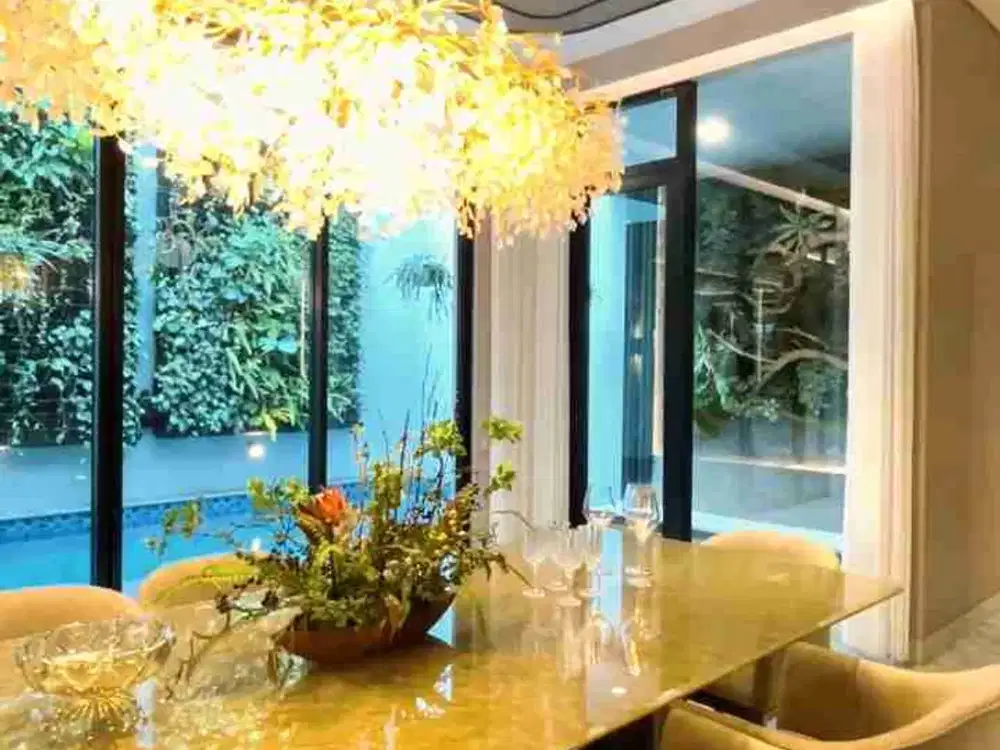 JUAL RUMAH MEWAH PAKUWON INDAH LUAS 420 BARU GRESS SIAP HUNI PRIVATE POOL FULL INTERIOR FURNISH