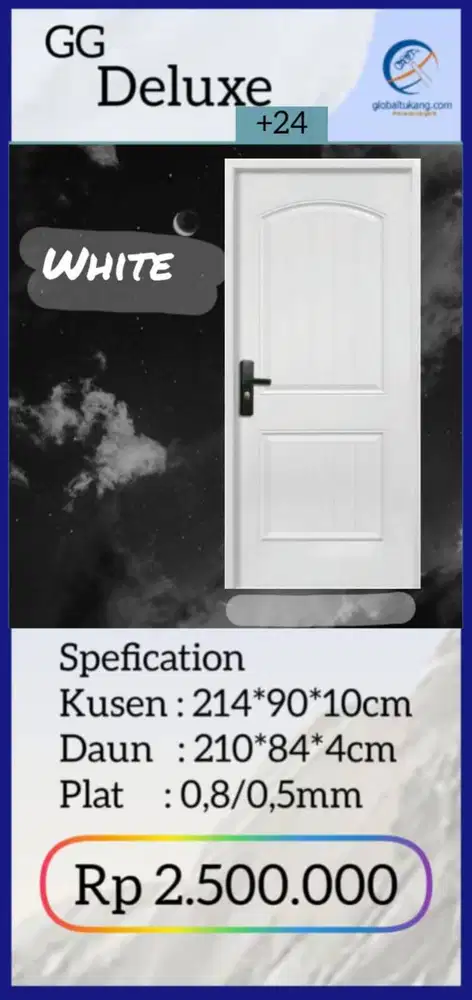 Jual Pintu baja anti jamur dan muai full set untuk rumah kta Padang