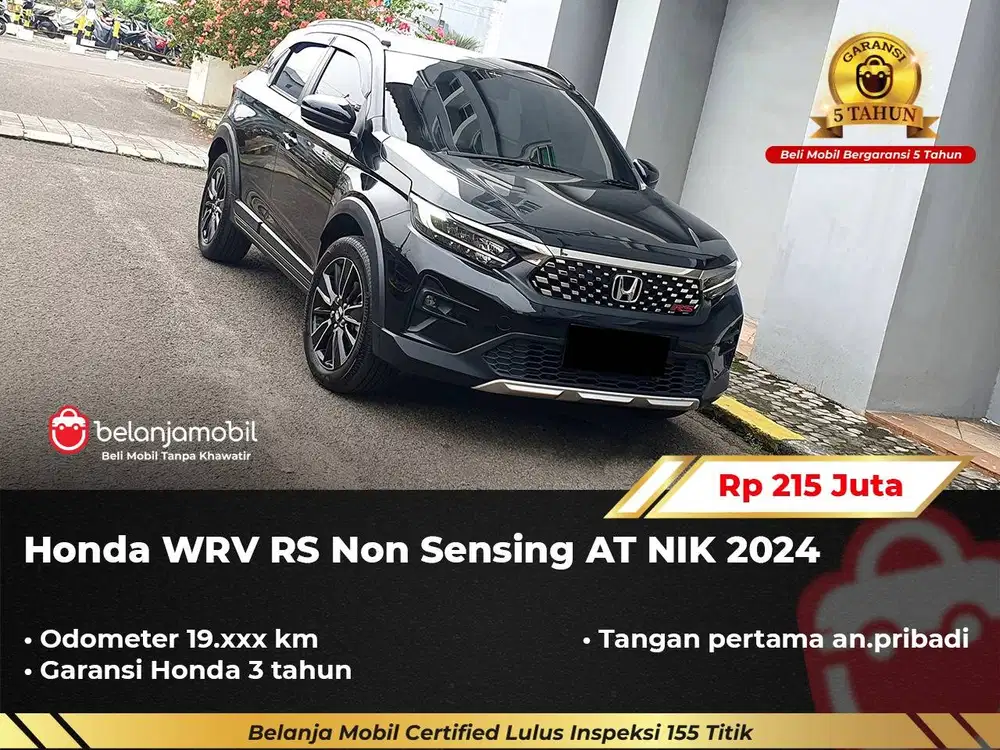 [ GARANSI 5TH ] Honda WRV WR-V WR V RS Non Sensing AT 2024/2025