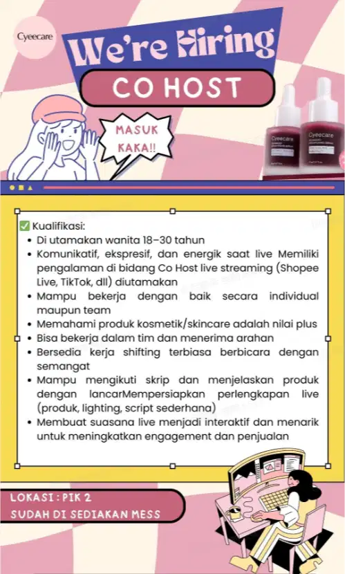 Dicari Co Host Live Streaming