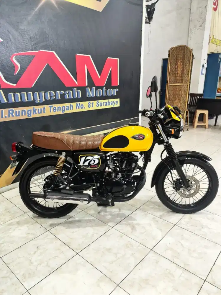 Kawasaki W175 Cafe yellow TH 2019 surat panjang siap pakai