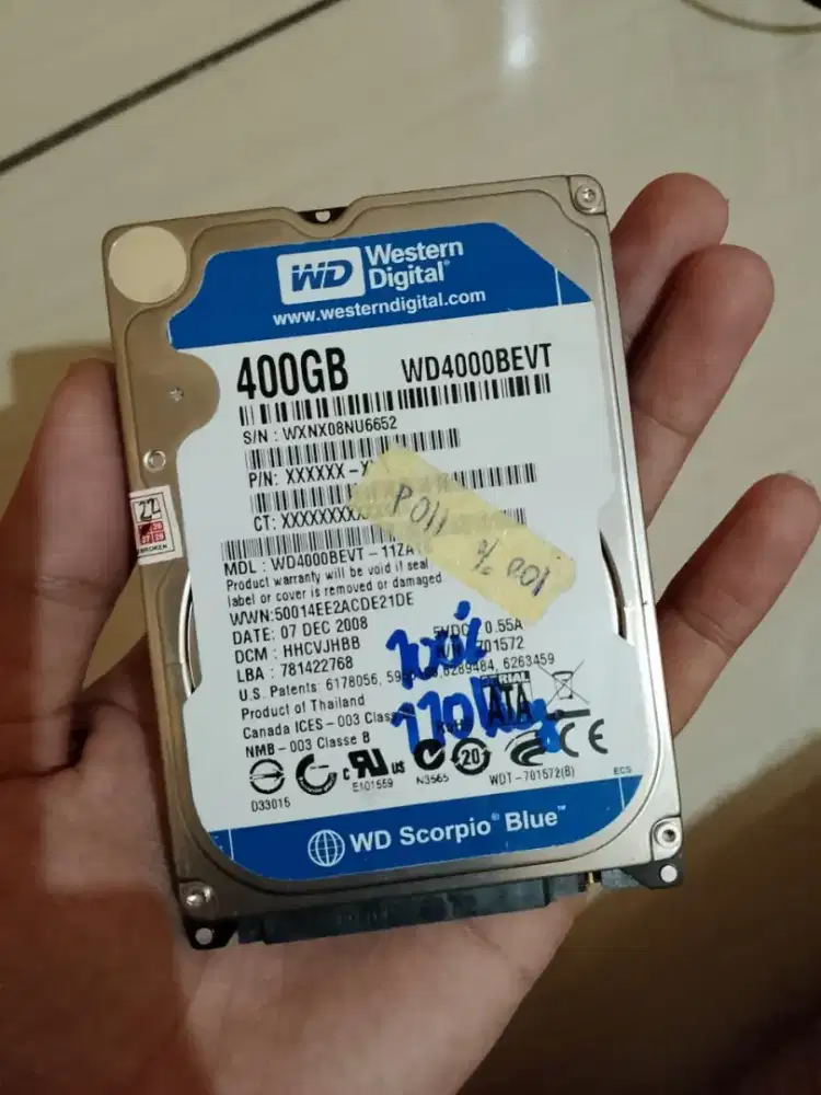 Hardisk Merk WD Scorpio Blue