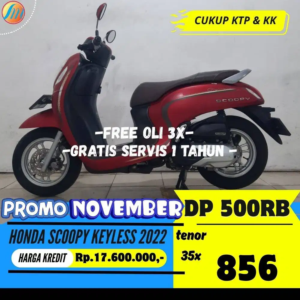 HONDA SCOOPY KEYLESS 2022 KREDIT DP 500RIBU ANGSURAN RINGAN BERGARANSI
