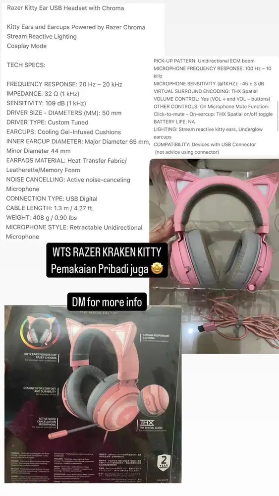 RAZER KRAKEN KITTY