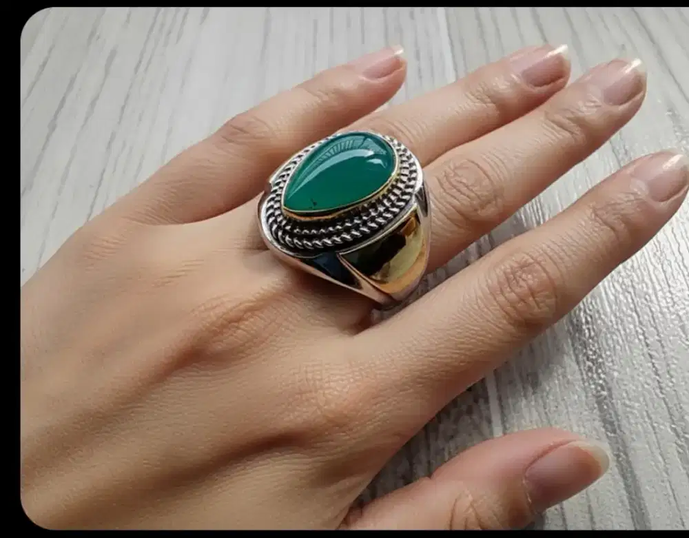 07. Natural Chrysocolla  (Bacan), Monel Custom Kombinasi MCK007