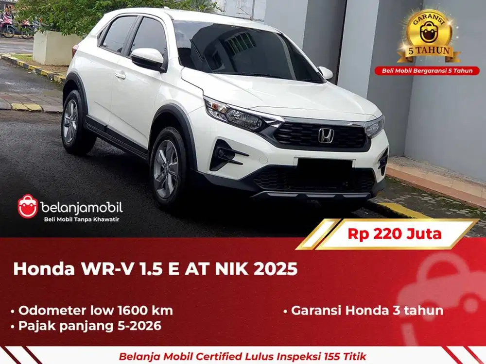 [ GARANSI 5TH ] Honda WRV WR-V WR V 1.5 E AT Putih 2025 2024