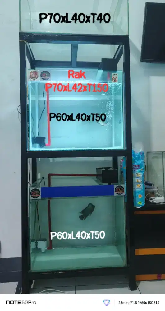 Rak & aquarium 3 susun