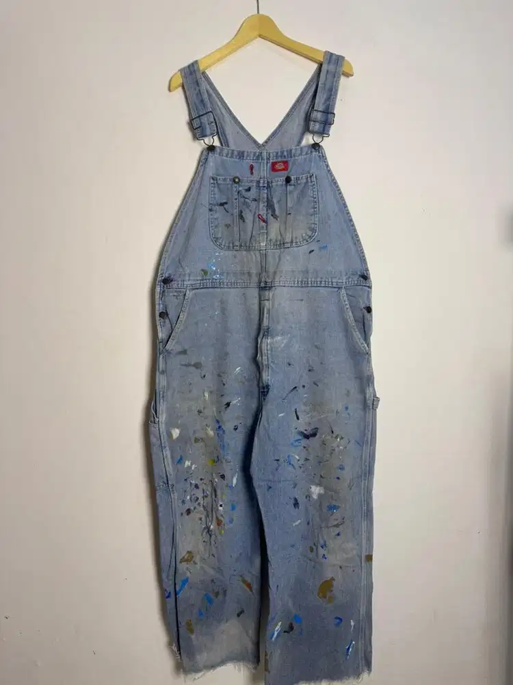 Dickies Bib Overall Jeans Light Blue Painted Original