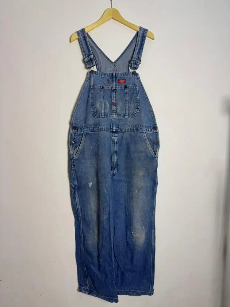 Dickies Overall Bib Denim Classic Washed Original W36/LP 104