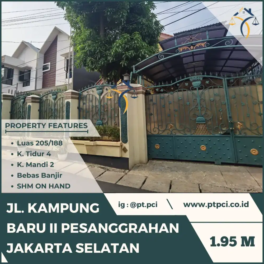 DIJUAL RUMAH DI JL. KAMPUNG BARU II PESANGGRAHAN JAKARTA SELATAN