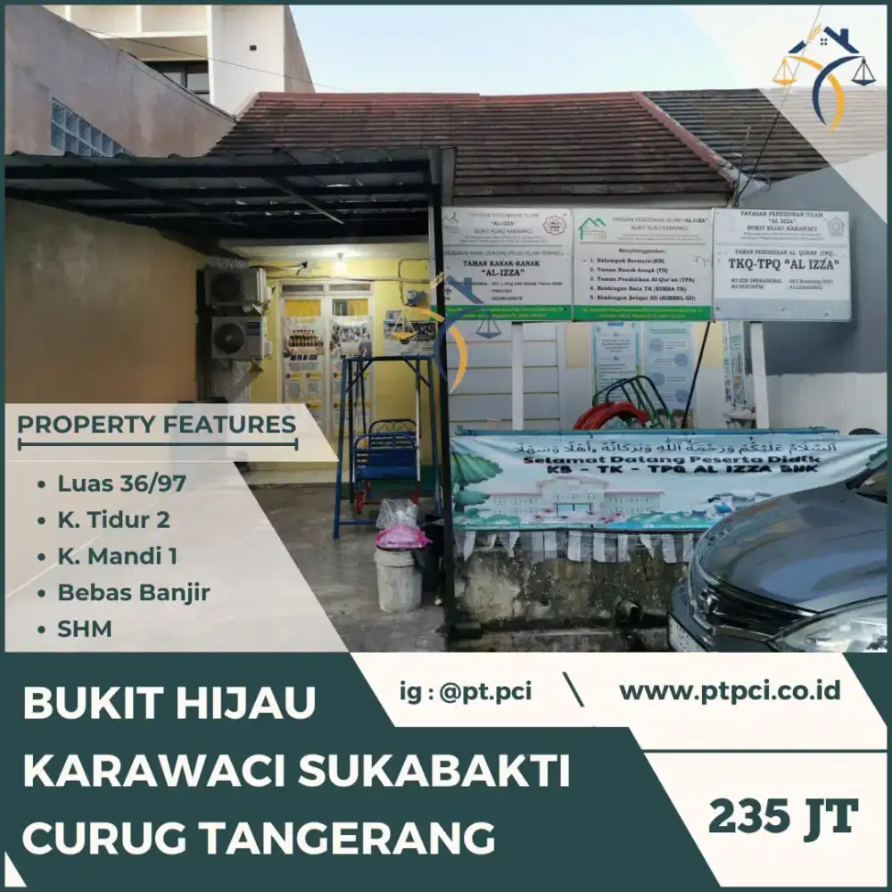 DIJUAL RUMAH DI BUKIT HIJAU KARAWACI CURUG TANGERANG - VIA CESSIE