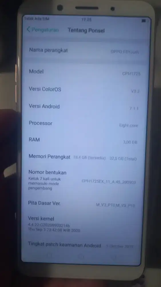 Oppo f5 youth ram 3/32 murmer