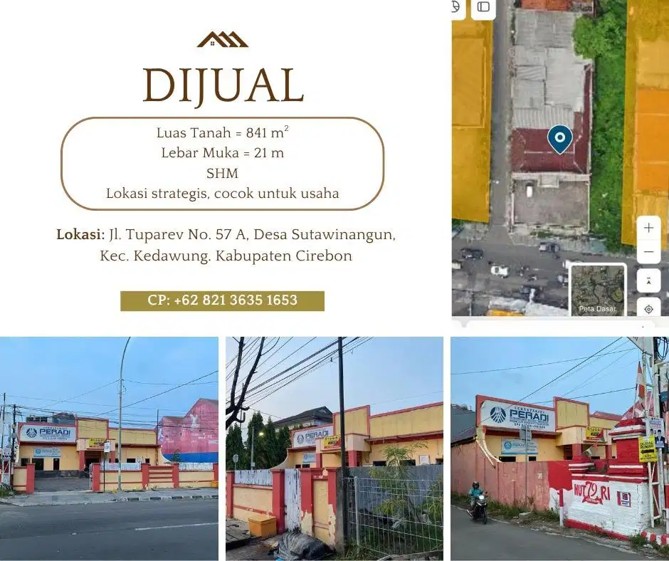 Dijual Tanah dan Bangunan milik pribadi, lokasi jalan arteri cirebon