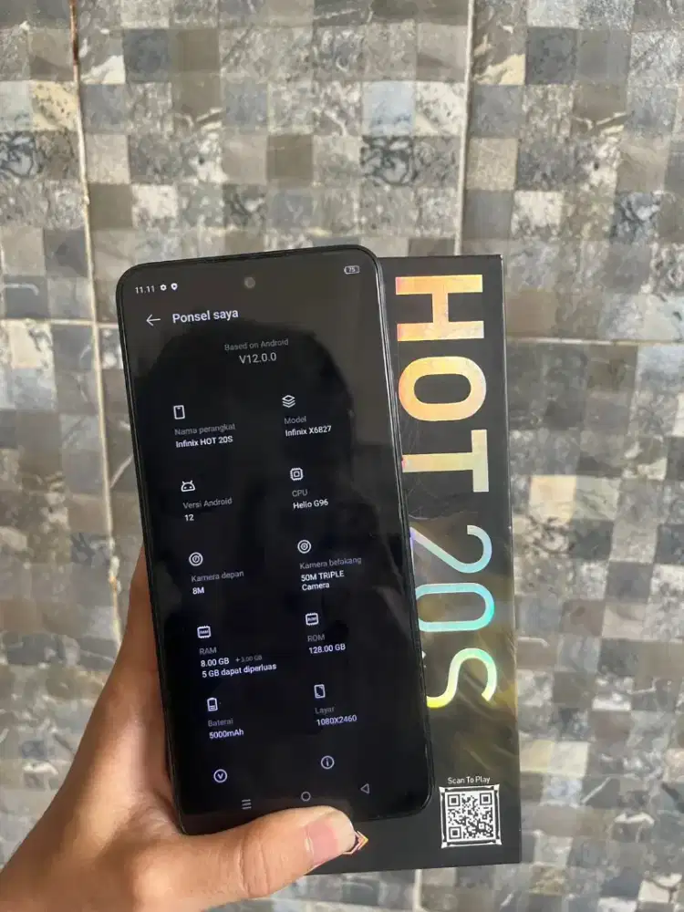 Infinix hot 20s 8/128 fullset