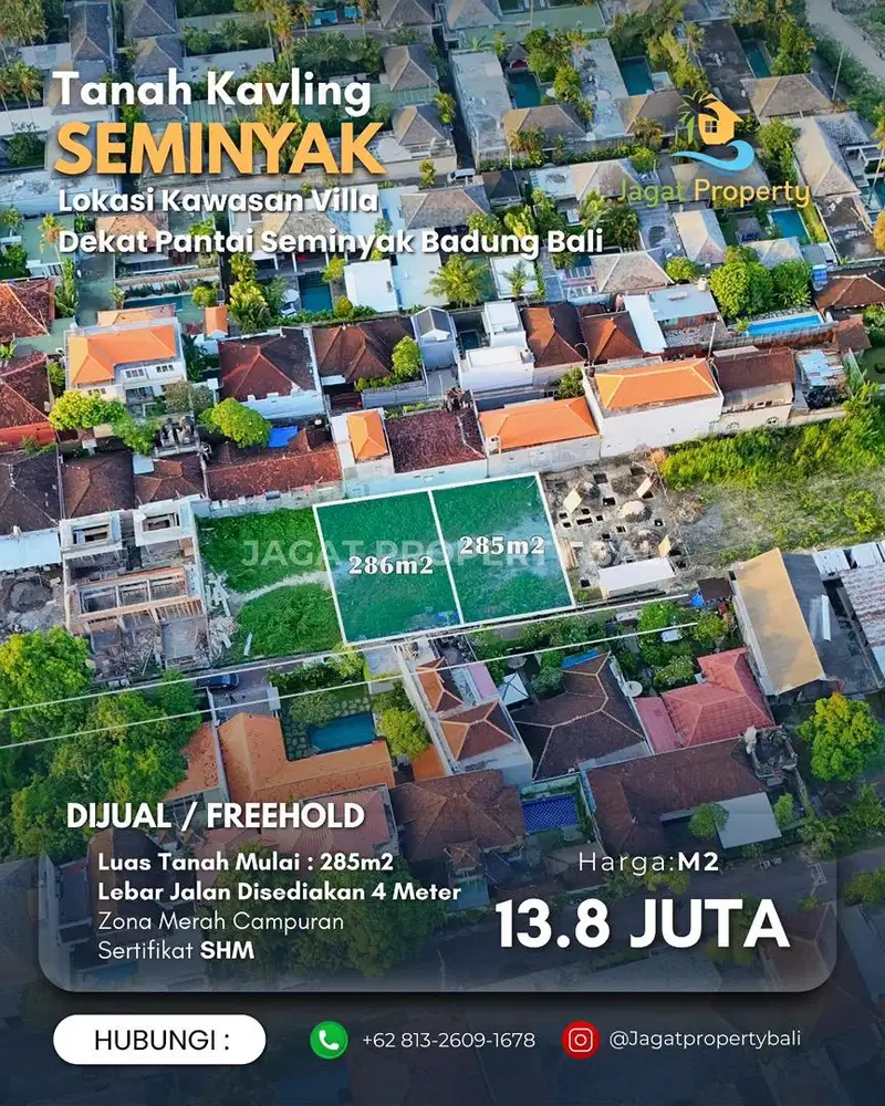 Dijual Tanah Kavling Premium Berlokasi Seminyak Badung Bali