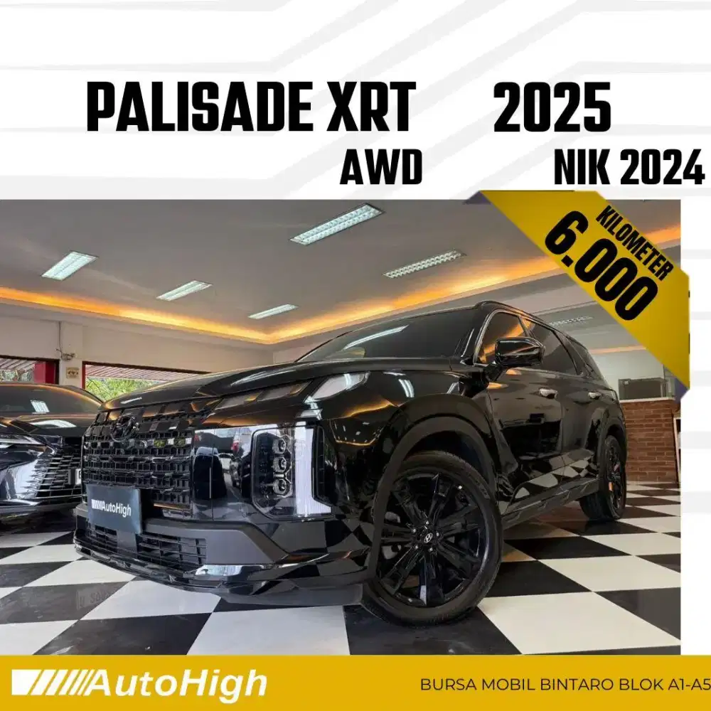 DP10% [Km6.000] Palisade AWD 4X4 XRT 2024 Black Reg 2025 #AUTOHIGH