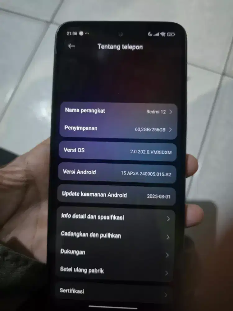 Redmi 12 8/256 hitam
