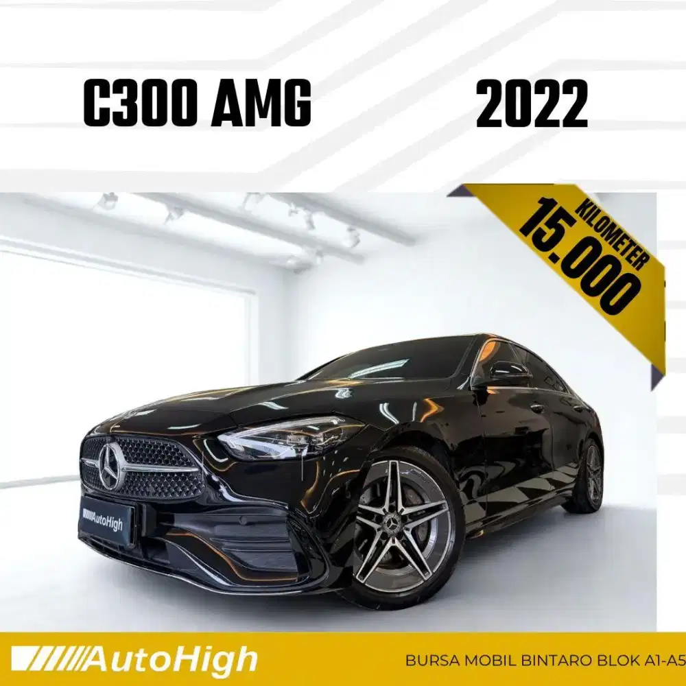 DP10% [Km15.000] C300 AMG 2022 Black Reg 2023 #AUTOHIGH