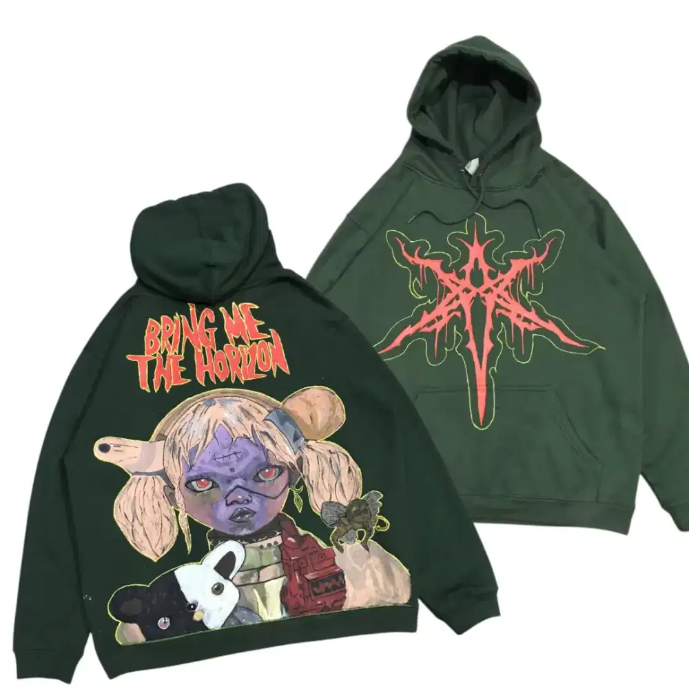 Hoodie bmth reworked  100% handpainting