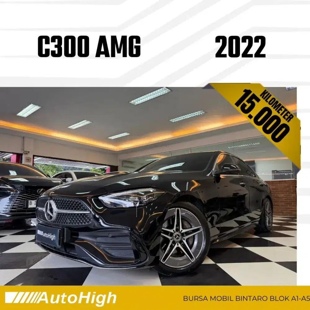 DP10% [Km15.000] C300 AMG 2022 Black Reg 2024 #AUTOHIGH