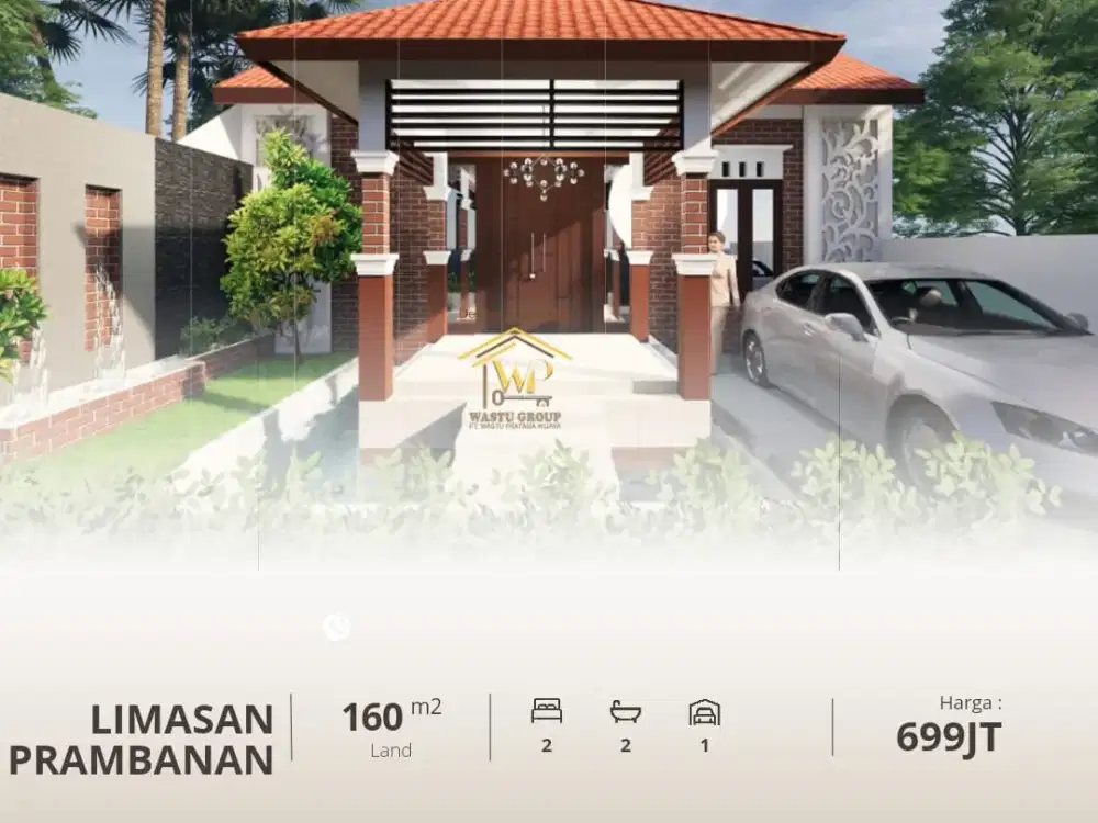 1 Unit Rumah Limasan Tanah Luas Harga Murah di Prambanan