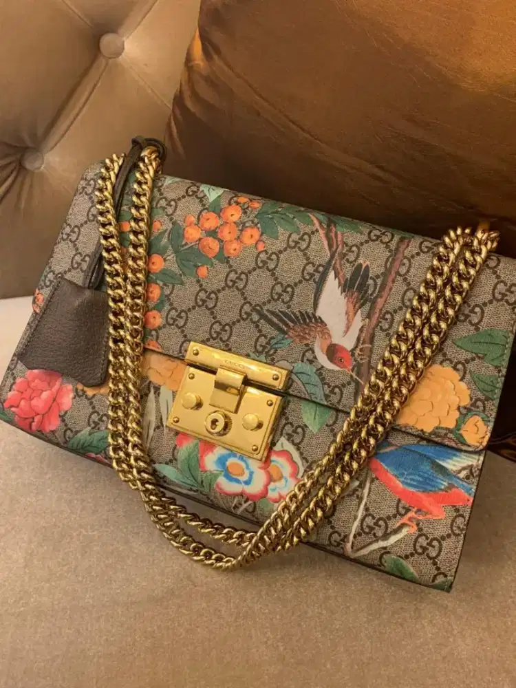 Tas Gucci Padlock Tian Print Shoulder