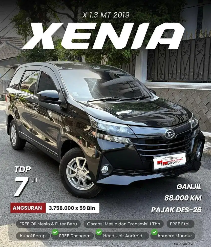 DP 7 JUTA ANGS 3 JUTAAN | Daihatsu Xenia X 1.3 MT 2019