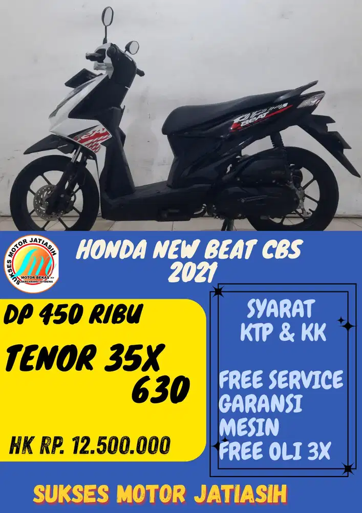 TERMURAH DP HONDA NEW BEAT CBS 2021 DP 450 RIBU BISA CASH/KREDIT