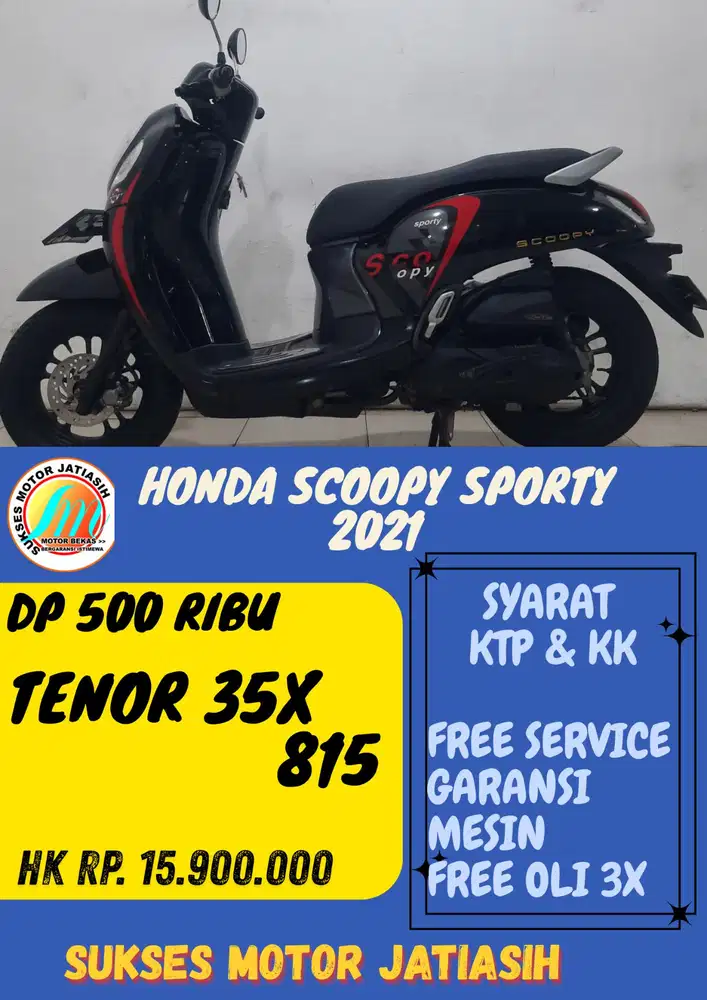 DP MURAH HONDA SCOOPY 2021 DP 500 RIBU BIAA CASH/KREDIT