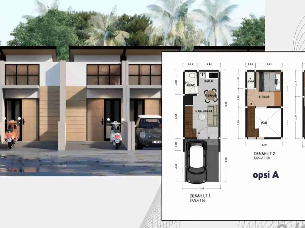 Dijual Rumah Murah di Sutabaya Desain Modern Minimalis