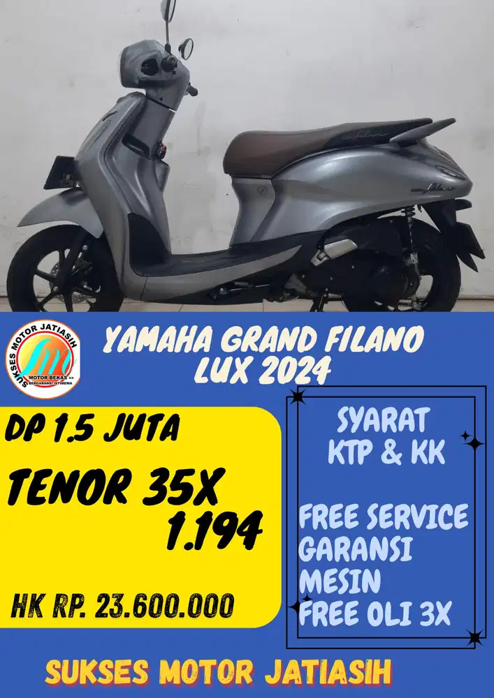 SERIES YAMAHA FILANO LUX 2024 DP 1.5 JUTA BISA CASH/KREDIT