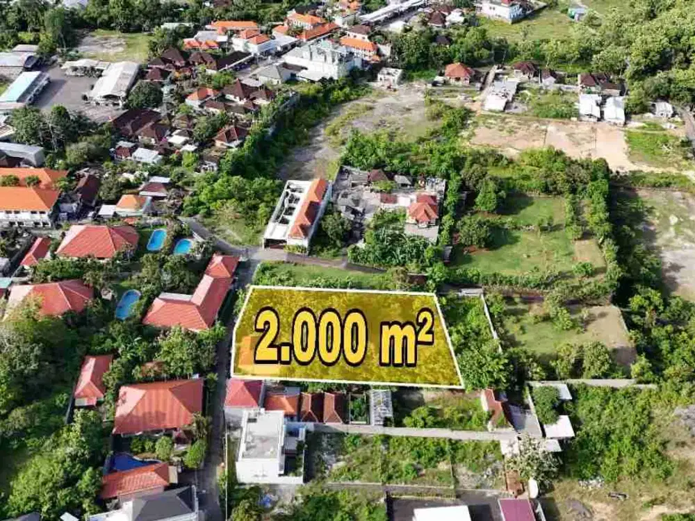 Tanah 2000m2 Lokasi Premium 6 Menit ke Pantai Gunung Payung Bali