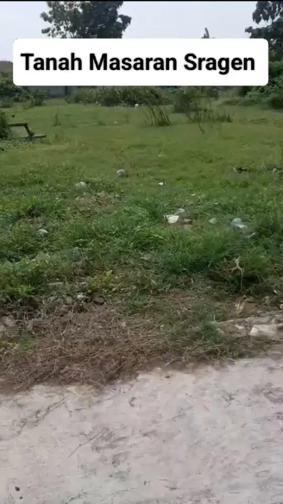 Tanah dekat pabrik CWII Masaran Sragen