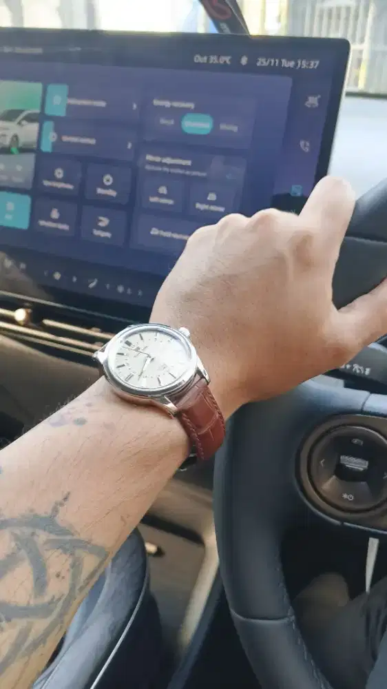 FS Jam Tangan Grand Seiko brown strap and tan dial