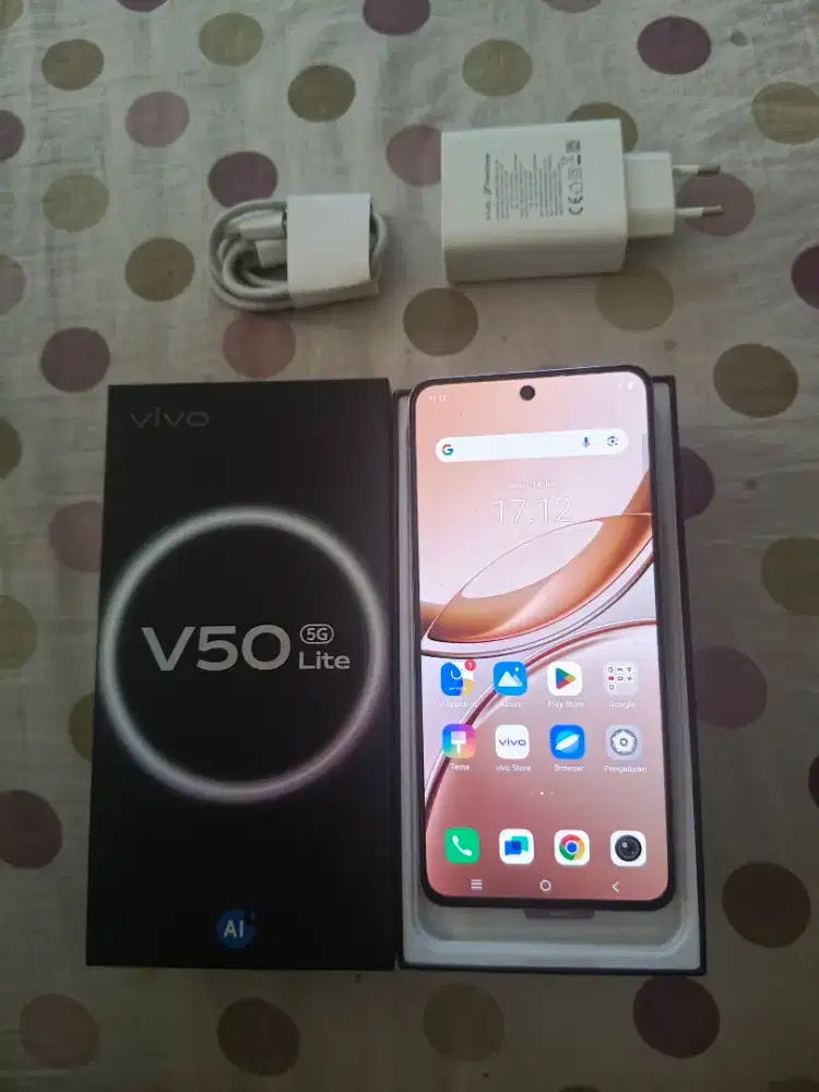 vivo V50 lite 5G ram 8/256 fulset mulus