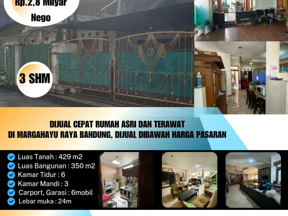 Dijual Cepat Rumah Asri Dan Terawat
DI Margahayu Raya Bandung, Dijual Dibawah Harga Pasaran