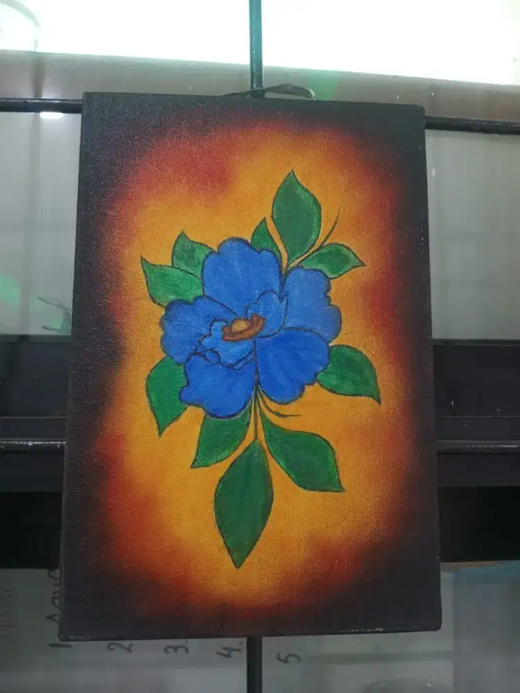 HSC 2025 Barang Bekas Naik Kelas - Lukisan Bunga Biru Membara