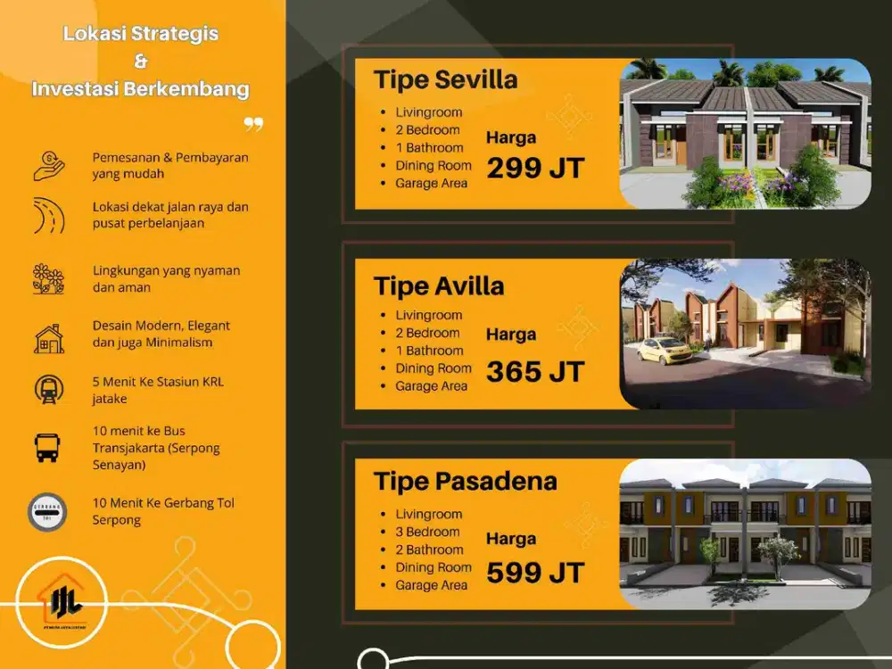 Rumah 1 dan 2lantai termurah KPR DP 0 strategis langsung jalan utama