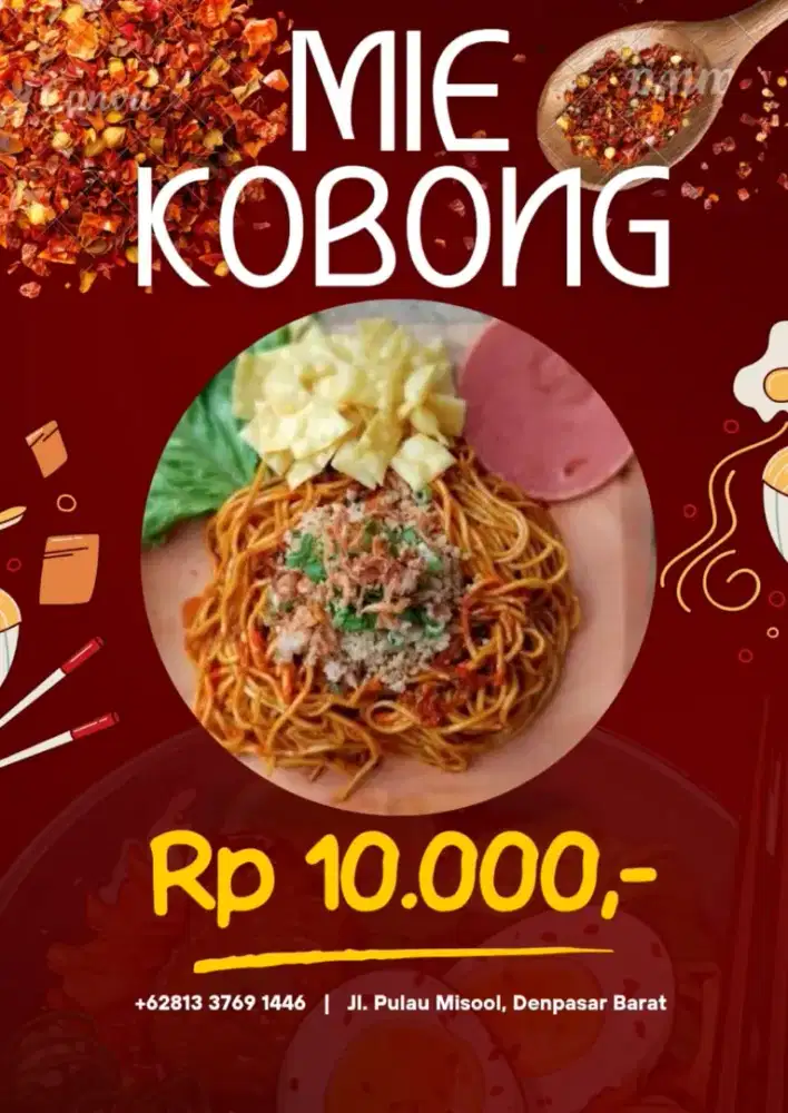 Mie kobong pedas