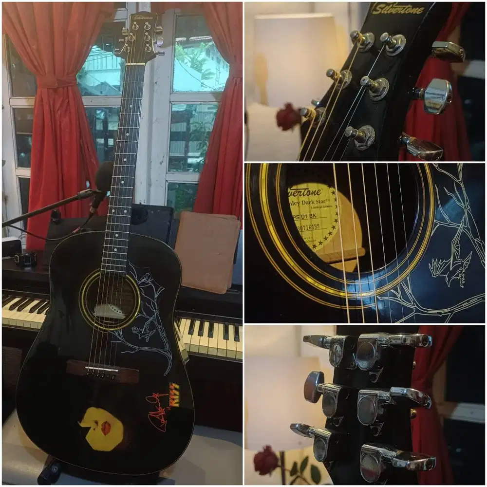 Gitar Akustik Elektrik Limited Edition Silvertone Paul Stanley Series