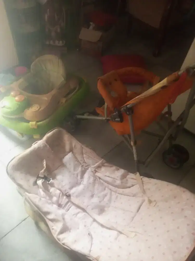 Jual peralatan bayi 3 item borongan stroller baby Walker dan ayunan