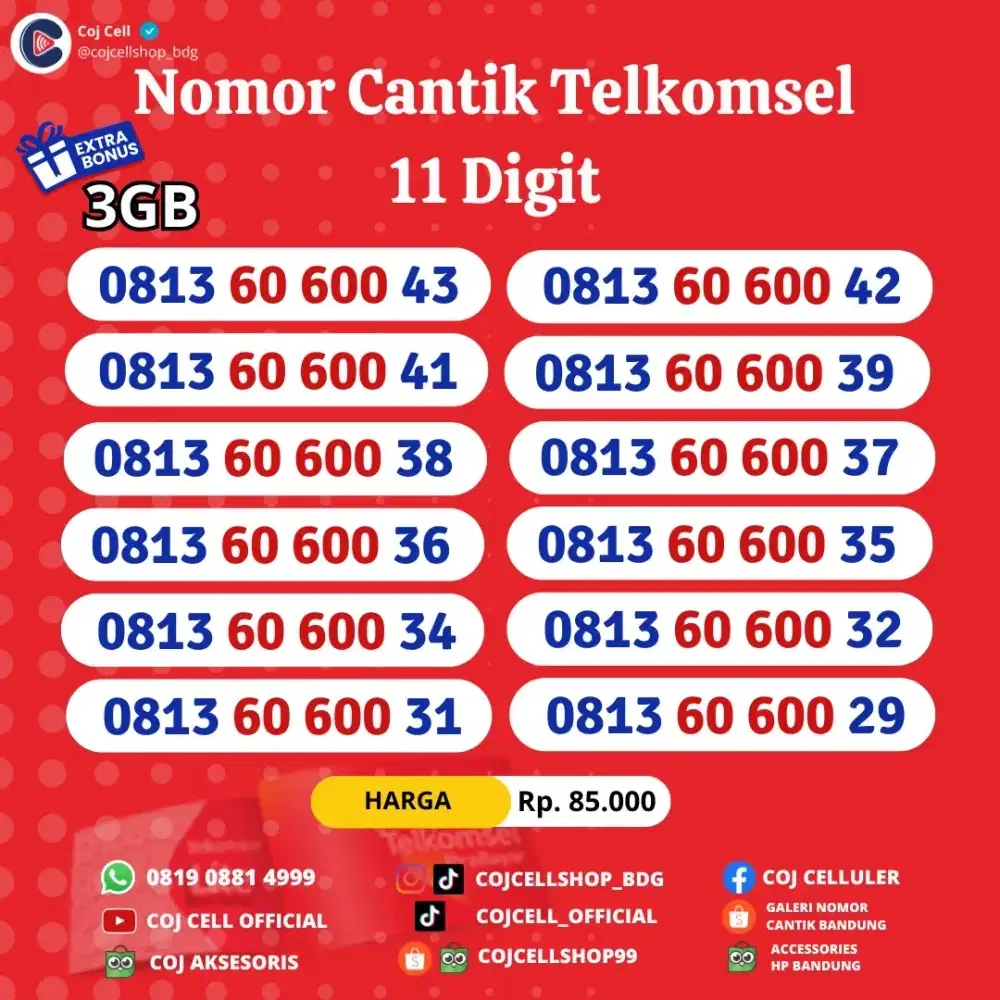 Nomor cantik Telkomsel