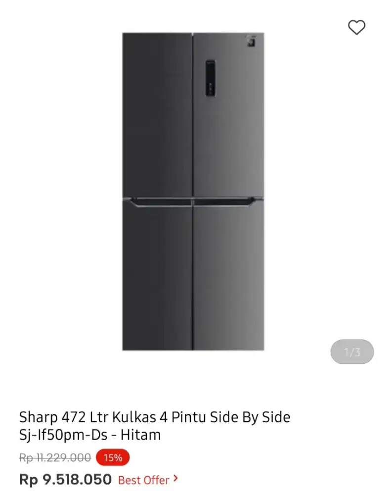 KULKAS MULTIDOOR SHARP 427 LITER