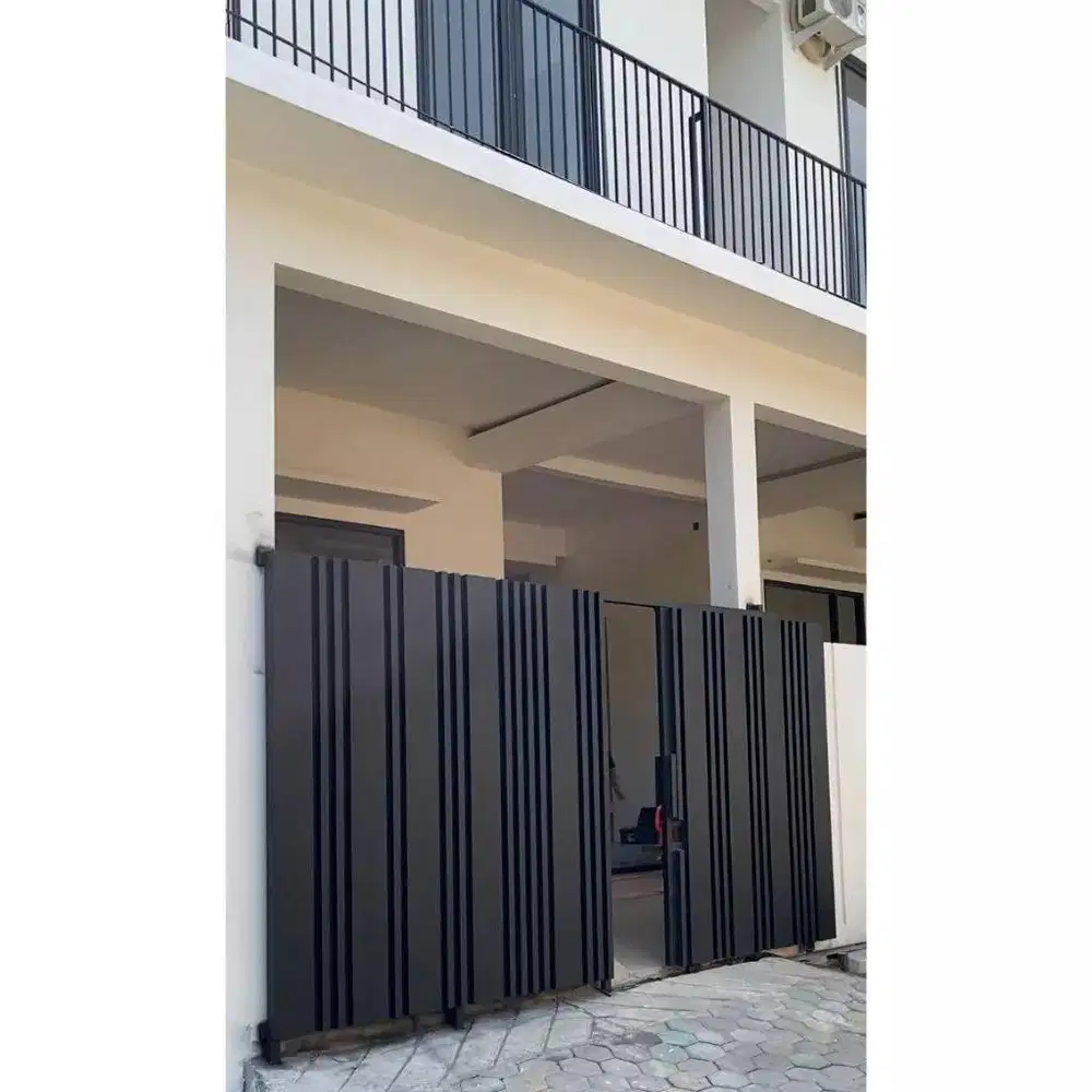 Pagar Minimalis bahan plat esser modern