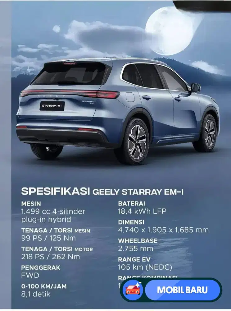 [Mobil Baru] GEELY STARRAY EM-I HYBRID