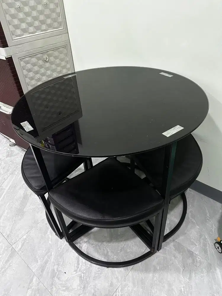 Meja makan set kursi 4 zeus informa