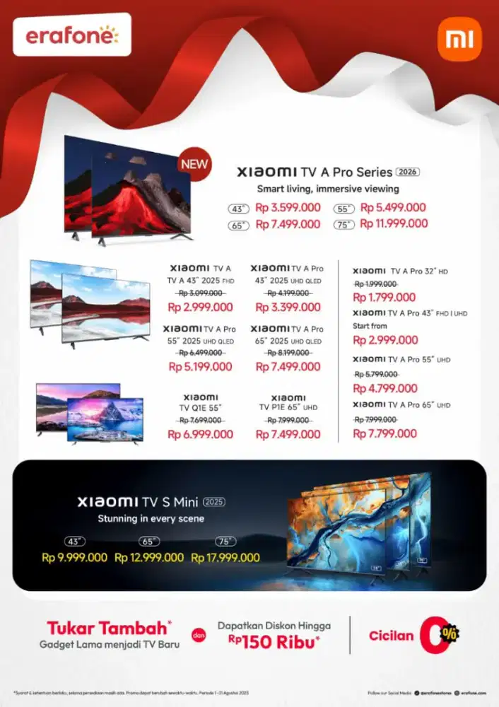 Cash / Credit Xiaomi GTV 43 inc A 2026